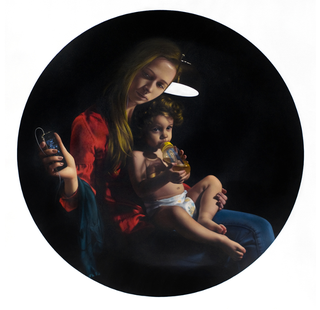 Illustration for article titled Hyper-realistic paintings look like huge double-exposure photos